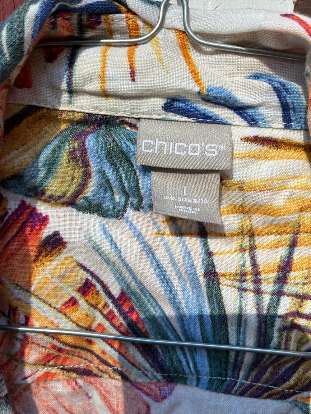 Chico's Multicolor Tropical-Print Utility Jacket - Picture 2 of 5